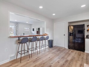 Fridge, microwave, oven, stovetop - *2BR Northside Home by Casino, River, & Trails* (Manistee)