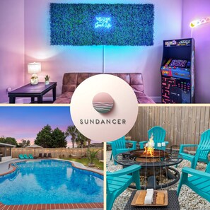 Outdoor pool - NEW! ~Sundancer~ Huge Pool ~ Hot Tub ~ Game Room ~ Upscale (navarre)