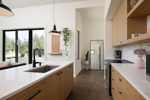 Fridge, oven, stovetop, dishwasher