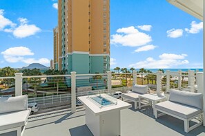 Terrace/patio - Luxury custom townhome with private heated pool & elevator! (Panama City Beach)