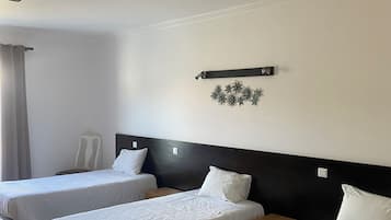 Desk, free WiFi, bed sheets
