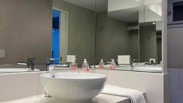 Shower, rainfall showerhead, hair dryer, bidet