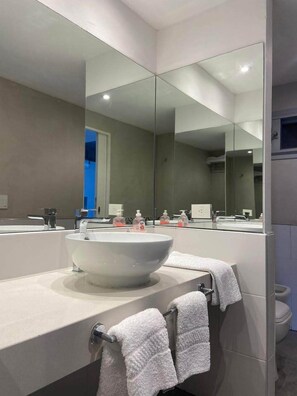 Shower, rainfall showerhead, hair dryer, bidet