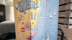 Un mapa ple de color de la Jersey Shore amb diverses atraccions indicades.