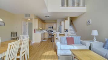 Een smart-tv en een stereo