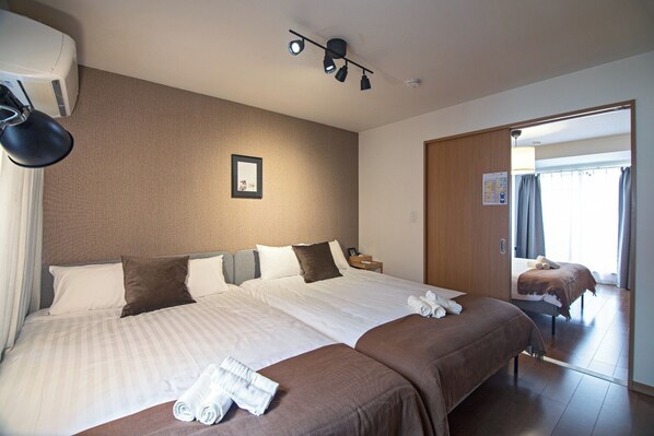 2 bedrooms, desk, free WiFi, bed sheets - Hayashitera - Hayashi Temple / Osaka Ōsaka (Osaka)