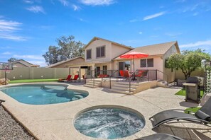 Outdoor pool, a heated pool - Prime Location, Perfect Stay: Stadium Proximity Home with Pool & Entertainment! (Glendale)