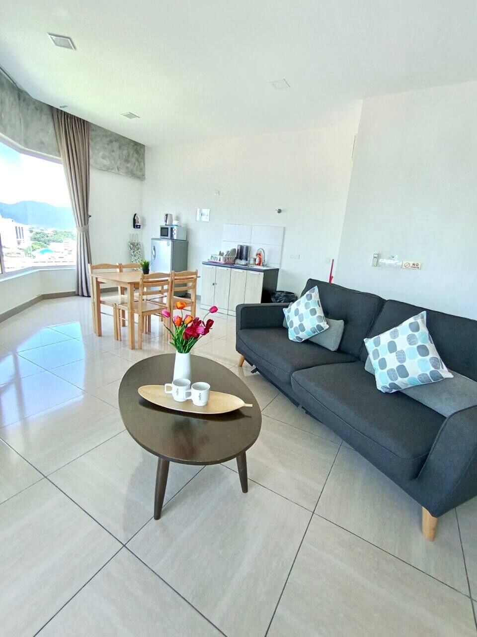 Condo | Living area | Smart TV