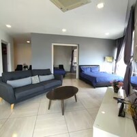 Condo | Living area | Smart TV