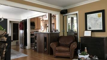 Luxury Duplex, Patio, Courtyard View | Living area | 70-inch LCD TV with digital channels, Netflix, Hulu