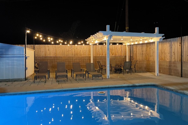 Piscina all'aperto, una piscina riscaldata