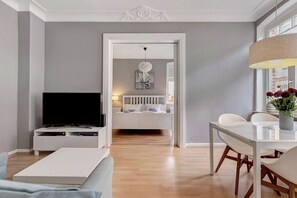 TV, DVD player, stereo - Apartment 'Quartier Im Burghof' with Wi-Fi (Flensburg)