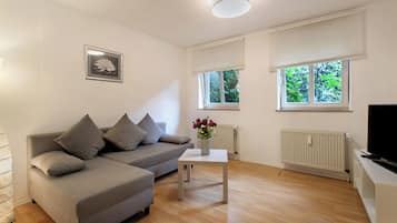 TV, DVD player, stereo
