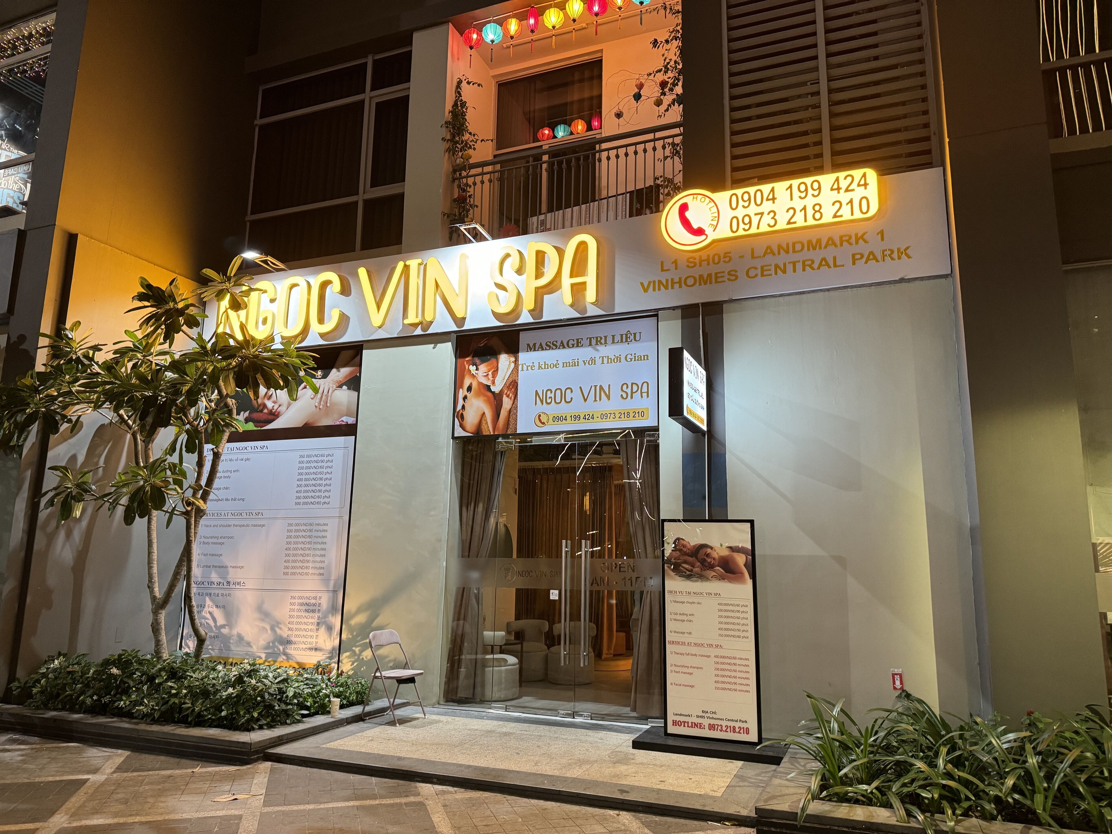 Trị liệu toàn thân, liệu pháp hương thơm, massage đá nóng 