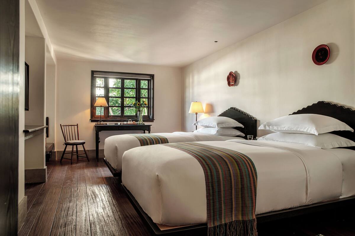 Luxury Twin Room | Premium bedding, memory foam beds, desk, laptop workspace