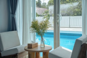Habitació doble Deluxe, vistes a la piscina | Vista des de l'habitació