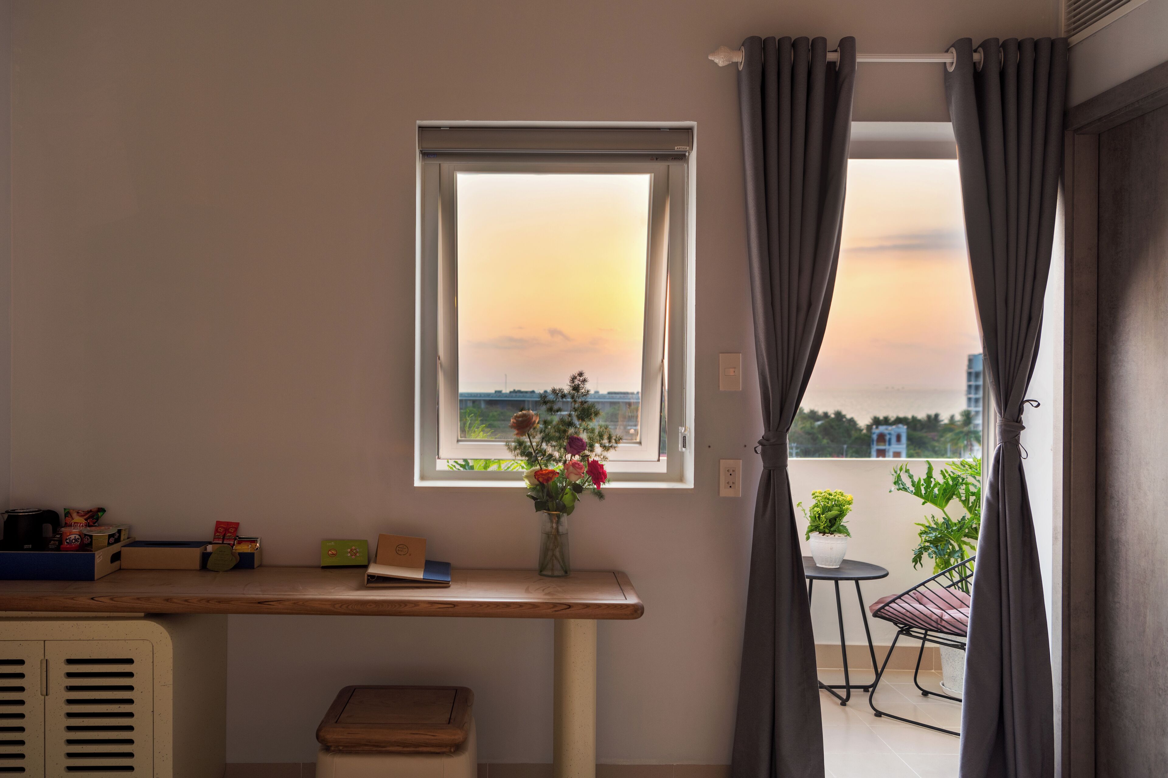 Familie tweepersoonskamer, balkon | Uitzicht vanaf balkon