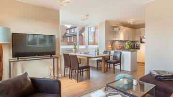 TV, fireplace, DVD player