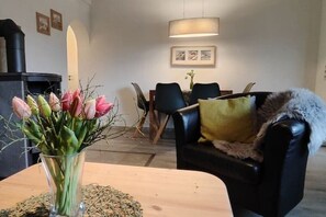 TV, fireplace, books - Diemelseeholiday Fewo im Sauerland mit Kamin (Diemelsee)