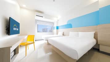 Triple Room | Down comforters, in-room safe, desk, laptop workspace
