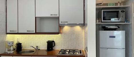 Fridge, microwave, stovetop, dishwasher