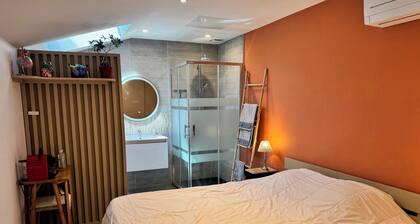 Chambre Double Dans Maison Face à la Plage de Saint Colomban