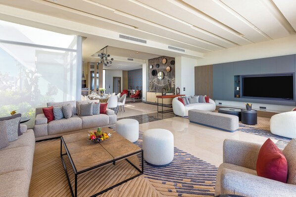 Premium-Villa, 2 Doppelbetten | Wohnbereich