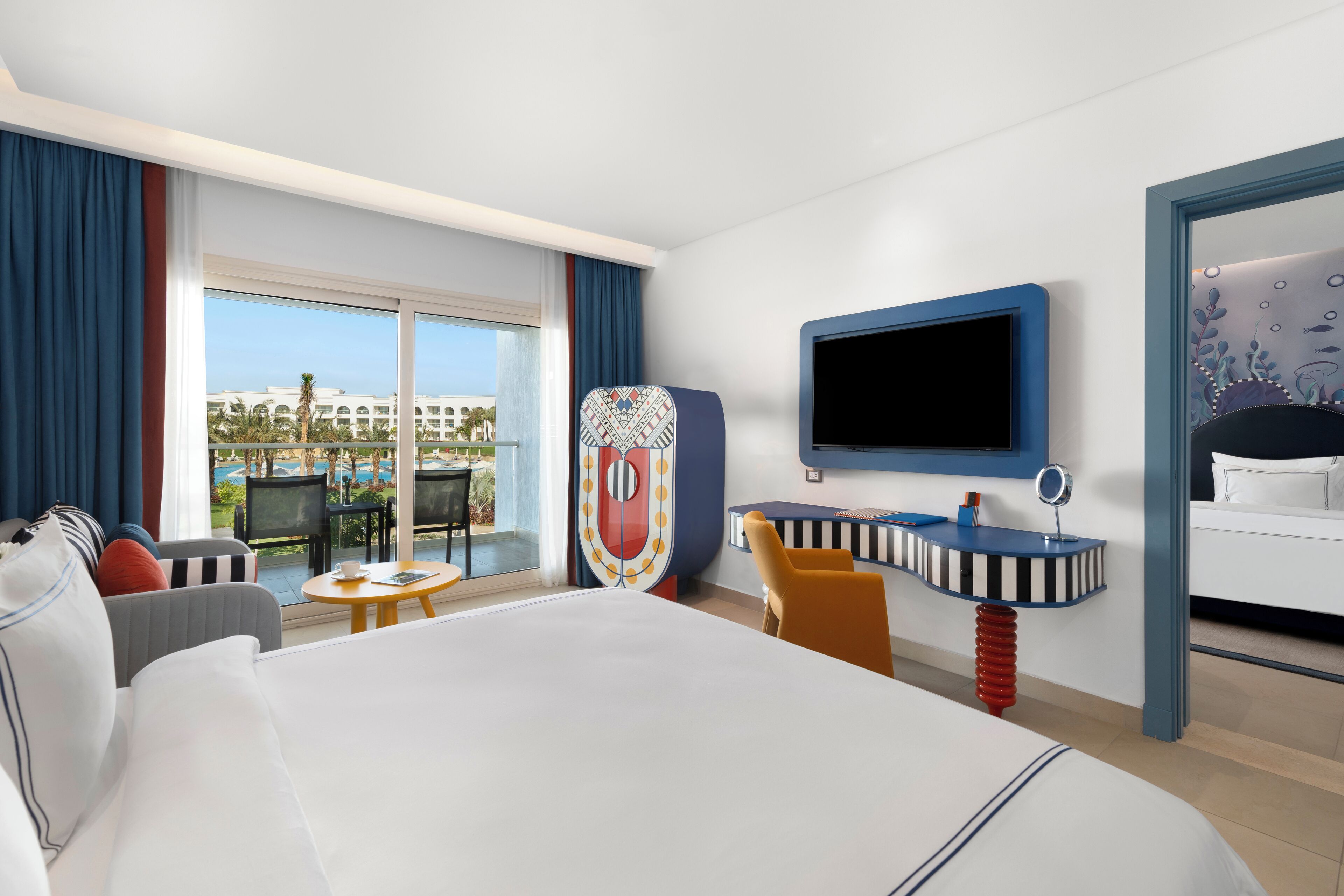 Superior Room Tirana King Bed | Premium bedding, free minibar, in-room safe, blackout curtains