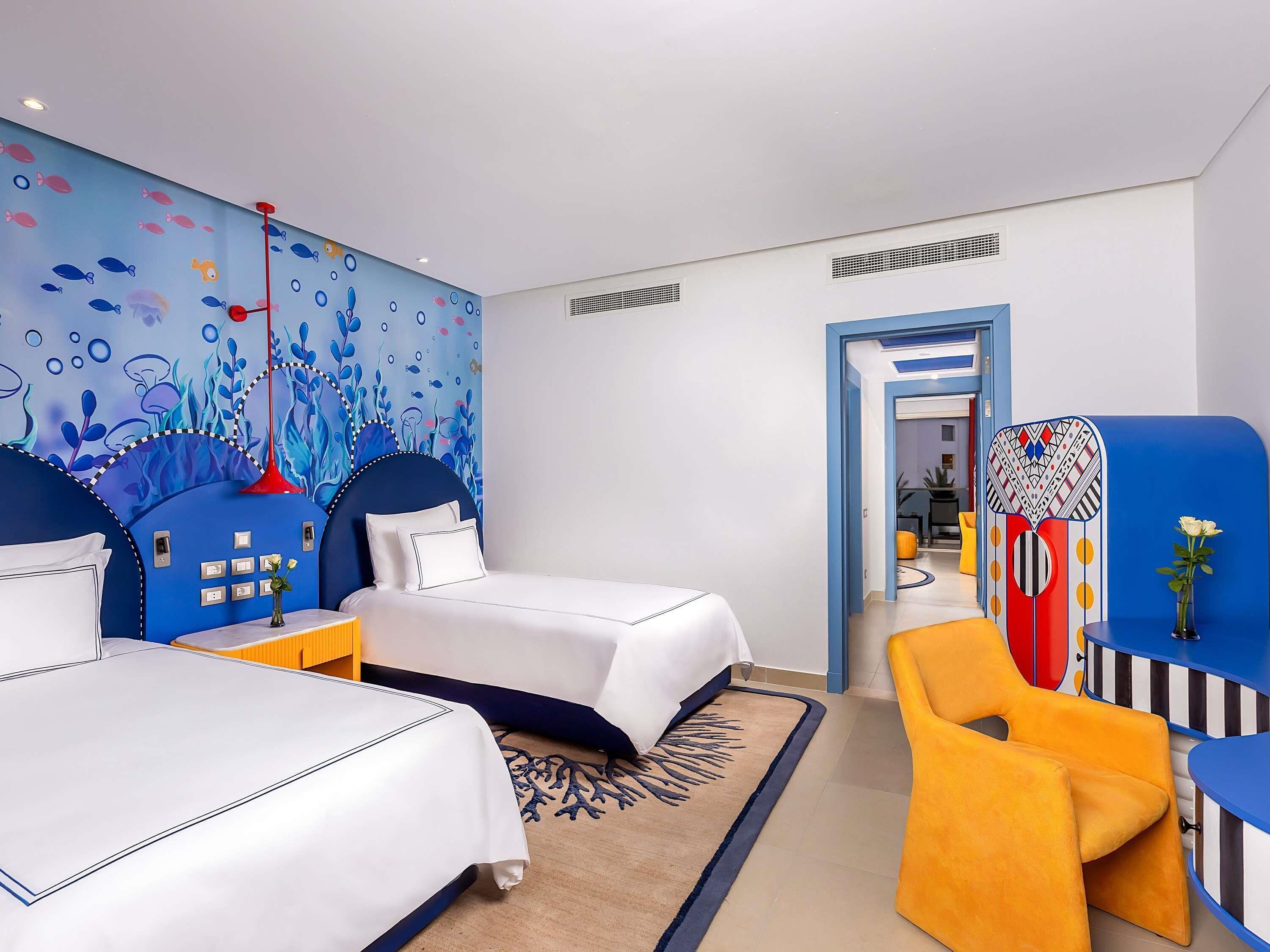 Family Room Tirana | Premium bedding, free minibar, in-room safe, blackout drapes