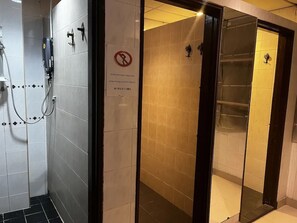 Shower, towels, soap