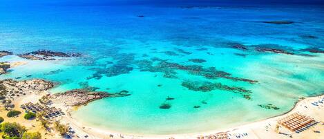 Sun loungers, beach towels
