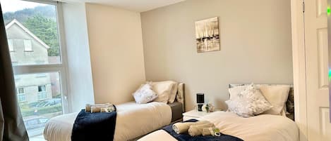 2 slaapkamers, een strijkplank/strijkijzer, reisbedje, gratis wifi