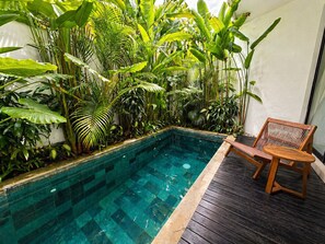 Design Villa, 2 Bedrooms, Non Smoking, Pool View | Terrace/patio - Premier Umalas Villas (Kerobokan)