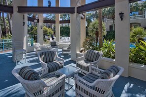 Terrace/patio - Destin Beach Retreat | Pool Access + Beach Access (Destin)