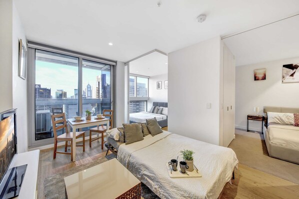 2 bedrooms, iron/ironing board, WiFi, bed sheets