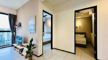 1 غرفة نوم وملاءات أسرّة