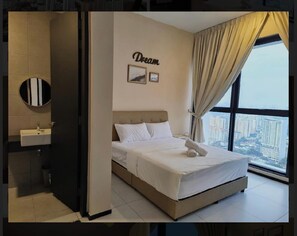 1 habitación y ropa de cama 