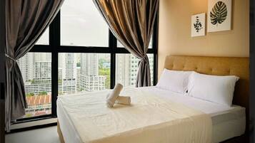 1 bedroom, bed sheets