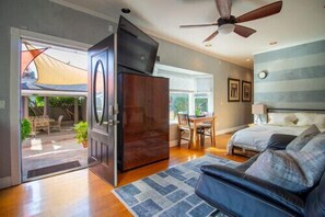 Desk, iron/ironing board, travel cot, free WiFi