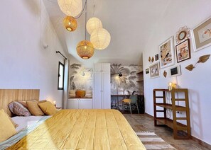 1 habitación, tabla de planchar con plancha y wifi