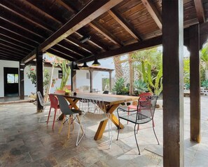 Outdoor dining - Co-Living at Casa Cocolores (La Oliva)
