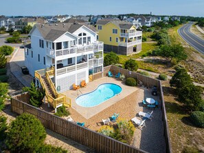 Exterior - Walk to Beach w Pool, GameRm, Summer Availability! (Corolla)