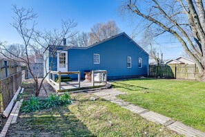 Terrace/patio - Bright Muncie Home w/ Yard ~ 2 Mi to Downtown! (Muncie)