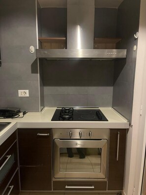 Apartment, 1 Bedroom | Private kitchen | Fridge, oven, stovetop, electric kettle