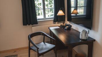 Flat-screen TV, smart speakers