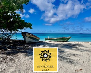 On the beach, sun loungers, beach towels - The Sunflower Villa – 3BR Beachfront in Grand Turk (Cockburn Town)