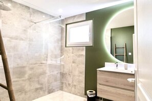 Shower, hair dryer