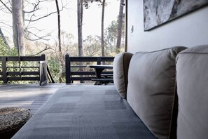 Terrace/patio - Wooden house, view and access to the lake,Marina (Lacanau)