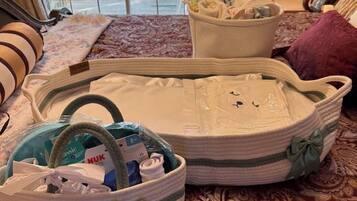 4 bedrooms, iron/ironing board, travel crib, WiFi