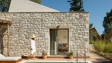 Residence with garden & pool | Premium bedding, minibar, in-room safe, iron/ironing board